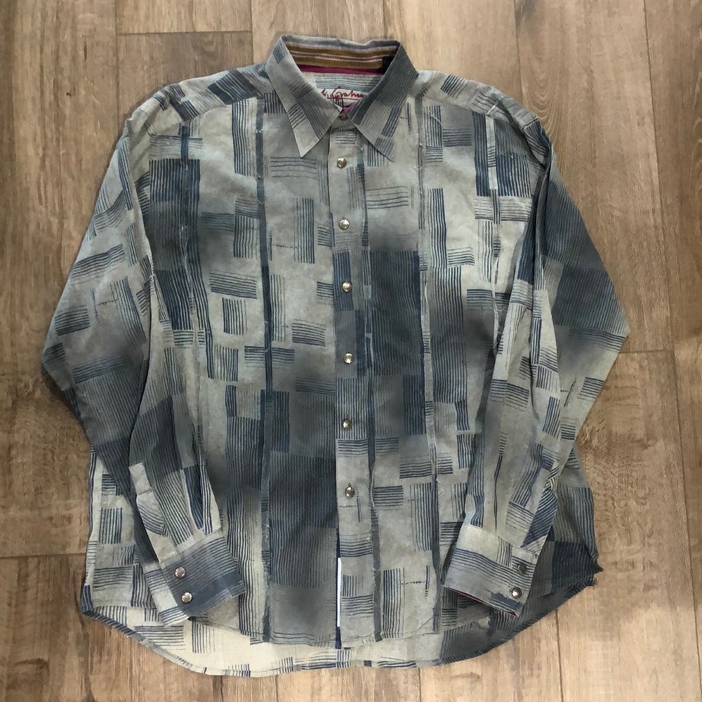 ROBERT GRAHAM 100% Cotton Lightweight Button Down Shirt
